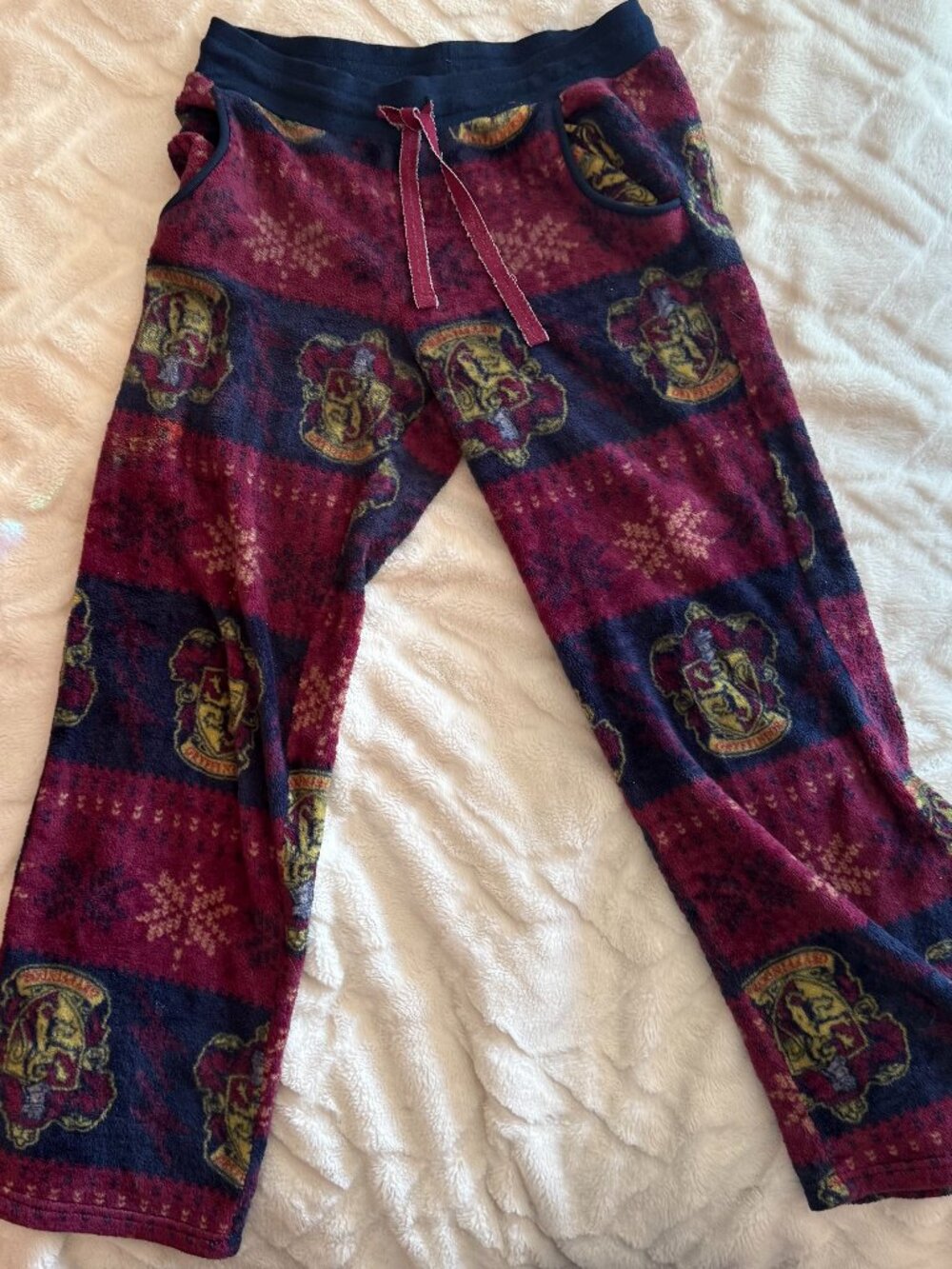 Harry Potter Gryffindor Pajama Pants Size M Fleece Lounge Sleepwear
